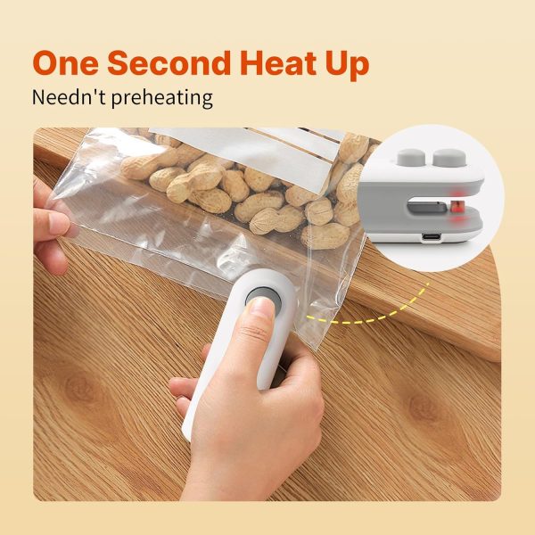 2-in-1 Mini Heat Sealing & Cutting Machine – USB Rechargeable Food Sealer